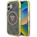 Guess - IML Metal Glitter 4G Circle Triangle MagSafe (GUHMP16SHG4PRTGW) - iPhone 16 - Кафяв