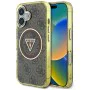 Guess - IML Metal Glitter 4G Circle Triangle MagSafe (GUHMP16SHG4PRTGW) - iPhone 16 - Кафяв