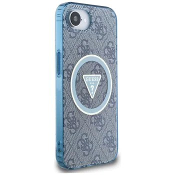 Guess - IML Metal Glitter 4G Circle Triangle MagSafe (GUHMPSE4HG4PRTGB) - iPhone 16e - Син