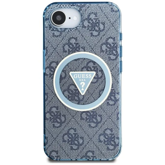 Guess - IML Metal Glitter 4G Circle Triangle MagSafe (GUHMPSE4HG4PRTGB) - iPhone 16e - Син