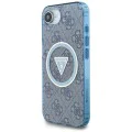 Guess - IML Metal Glitter 4G Circle Triangle MagSafe (GUHMPSE4HG4PRTGB) - iPhone 16e - Син