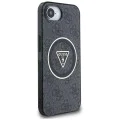 Guess - IML Metal Glitter 4G Circle Triangle MagSafe (GUHMPSE4HG4PRTGK) - iPhone 16e - Черен