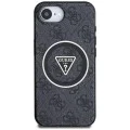 Guess - IML Metal Glitter 4G Circle Triangle MagSafe (GUHMPSE4HG4PRTGK) - iPhone 16e - Черен