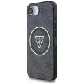 Guess - IML Metal Glitter 4G Circle Triangle MagSafe (GUHMPSE4HG4PRTGK) - iPhone 16e - Черен