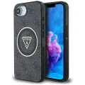 Guess - IML Metal Glitter 4G Circle Triangle MagSafe (GUHMPSE4HG4PRTGK) - iPhone 16e - Черен