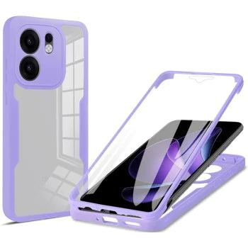 Калъф за Oppo Reno13 F 4G / Reno13 F 5G / Reno13 FS 5G - ColorVerse 360 ​​Series + Screen Protector - Лилав