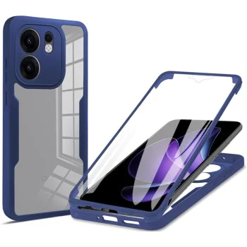 Калъф за Oppo Reno13 F 4G / Reno13 F 5G / Reno13 FS 5G - ColorVerse 360 ​​Series + Screen Protector - Син