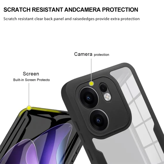 Калъф за Oppo Reno13 F 4G / Reno13 F 5G / Reno13 FS 5G - ColorVerse 360 ​​Series + Screen Protector - Син