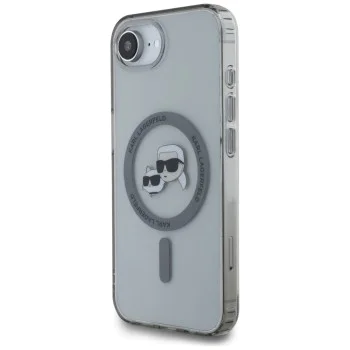 Калъф за iPhone 16e – Карл Лагерфелд – IML MagSafe (KLHMPSE4HLSKCK) – Метална глава Karl&Choupette