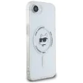 Калъф за iPhone 16e – Карл Лагерфелд – IML MagSafe (KLHMPSE4HLSCHH) – Бяла глава на Choupette