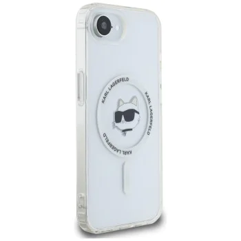 Калъф за iPhone 16e – Карл Лагерфелд – IML MagSafe (KLHMPSE4HLSCHH) – Бяла глава на Choupette