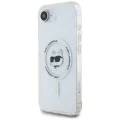 Калъф за iPhone 16e – Карл Лагерфелд – IML MagSafe (KLHMPSE4HLSCHH) – Бяла глава на Choupette