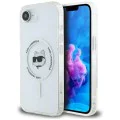 Калъф за iPhone 16e – Карл Лагерфелд – IML MagSafe (KLHMPSE4HLSCHH) – Бяла глава на Choupette