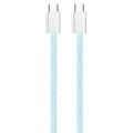 Кабел за данни (CW-CBPDCC061-BL) - ColorWay - за MacBook Pro, Type-C към Type-C, PD Fast Charging 60W, 3A, Найлон, 1 м - Син