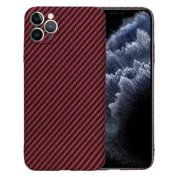 Калъф за iPhone 11 Pro Max - Carbonite FiberShell - Червен