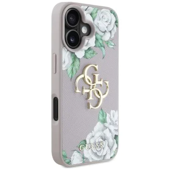 Guess - Hardcase 4G Grained Roses Big Logo (GUHCP16SPGROP4MU) - iPhone 16 - Лилав