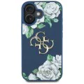 Guess - Hardcase 4G Grained Roses Big Logo (GUHCP16SPGROP4MB) - iPhone 16 - Син