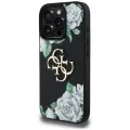 Guess - Hardcase 4G Grained Roses Big Logo (GUHCP16XPGROP4MK) - iPhone 16 Pro Max - Черен