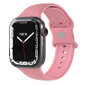 Techsuit - Каишка за часовник (W031) - Apple Watch 1/2/3/4/5/6/7/8/9/10/SE/SE 2 (38/40/41/42 мм) - Розов