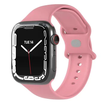 Techsuit - Каишка за часовник (W031) - Apple Watch 1/2/3/4/5/6/7/8/9/10/SE/SE 2 (38/40/41/42 мм) - Розов