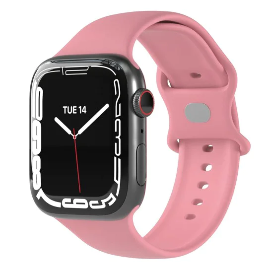 Techsuit - Каишка за часовник (W031) - Apple Watch 1/2/3/4/5/6/7/8/9/10/SE/SE 2 (38/40/41/42 мм) - Розов