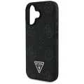 Guess - Peony Grained Hot Stamp Triangle MagSafe (GUHMP16SPGBTMK) - iPhone 16 - Черен