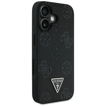 Guess - Peony Grained Hot Stamp Triangle MagSafe (GUHMP16SPGBTMK) - iPhone 16 - Черен