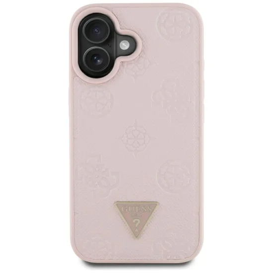 Guess - Peony Grained Hot Stamp Triangle MagSafe (GUHMP16SPGBTMP) - iPhone 16 - Розов