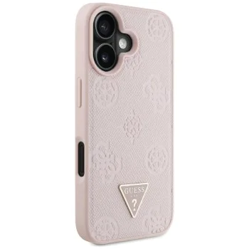 Guess - Peony Grained Hot Stamp Triangle MagSafe (GUHMP16SPGBTMP) - iPhone 16 - Розов