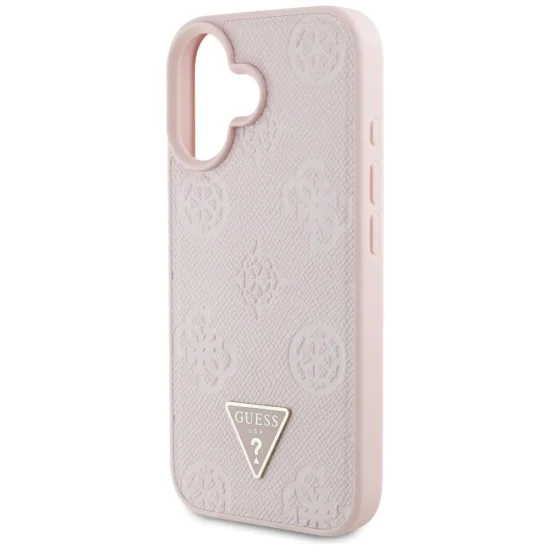 Guess - Peony Grained Hot Stamp Triangle MagSafe (GUHMP16SPGBTMP) - iPhone 16 - Розов