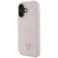Guess - Peony Grained Hot Stamp Triangle MagSafe (GUHMP16SPGBTMP) - iPhone 16 - Розов