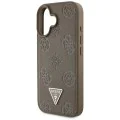 Guess - Peony Grained Hot Stamp Triangle MagSafe (GUHMP16SPGBTMW) - iPhone 16 - Кафяв