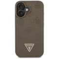 Guess - Peony Grained Hot Stamp Triangle MagSafe (GUHMP16SPGBTMW) - iPhone 16 - Кафяв