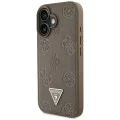 Guess - Peony Grained Hot Stamp Triangle MagSafe (GUHMP16SPGBTMW) - iPhone 16 - Кафяв