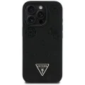 Guess - Peony Grained Hot Stamp Triangle MagSafe (GUHMP16LPGBTMK) - iPhone 16 Pro - черен