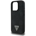 Guess - Peony Grained Hot Stamp Triangle MagSafe (GUHMP16LPGBTMK) - iPhone 16 Pro - черен