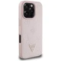 Guess - Peony Grained Hot Stamp Triangle MagSafe (GUHMP16LPGBTMP) - iPhone 16 Pro - Розов