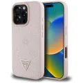 Guess - Peony Grained Hot Stamp Triangle MagSafe (GUHMP16LPGBTMP) - iPhone 16 Pro - Розов