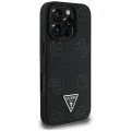 Guess - Peony Grained Hot Stamp Triangle MagSafe (GUHMP16XPGBTMK) - iPhone 16 Pro Max - черен