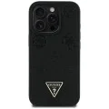 Guess - Peony Grained Hot Stamp Triangle MagSafe (GUHMP16XPGBTMK) - iPhone 16 Pro Max - черен
