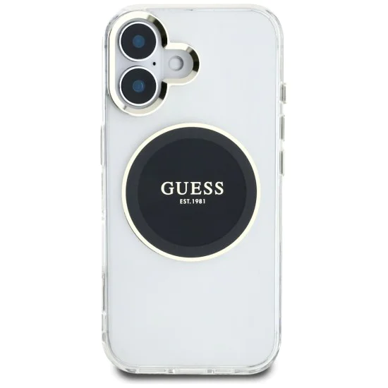 Guess - IML Metal Coloured Circle MagSafe (GUHMP16SHTDRCEDK) - iPhone 16 - Черен
