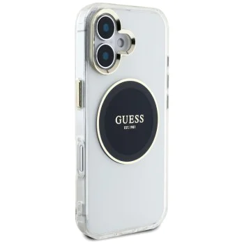 Guess - IML Metal Coloured Circle MagSafe (GUHMP16SHTDRCEDK) - iPhone 16 - Черен