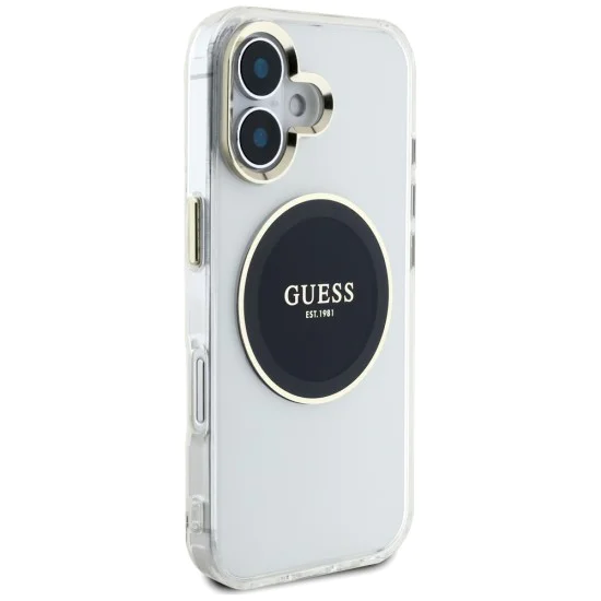 Guess - IML Metal Coloured Circle MagSafe (GUHMP16SHTDRCEDK) - iPhone 16 - Черен