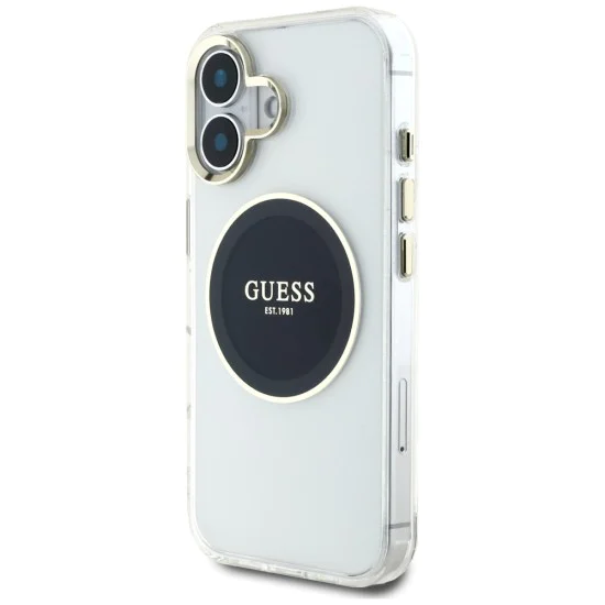 Guess - IML Metal Coloured Circle MagSafe (GUHMP16SHTDRCEDK) - iPhone 16 - Черен
