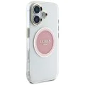 Guess - IML Metal Coloured Circle MagSafe (GUHMP16SHTDRCEDP) - iPhone 16 - Розов