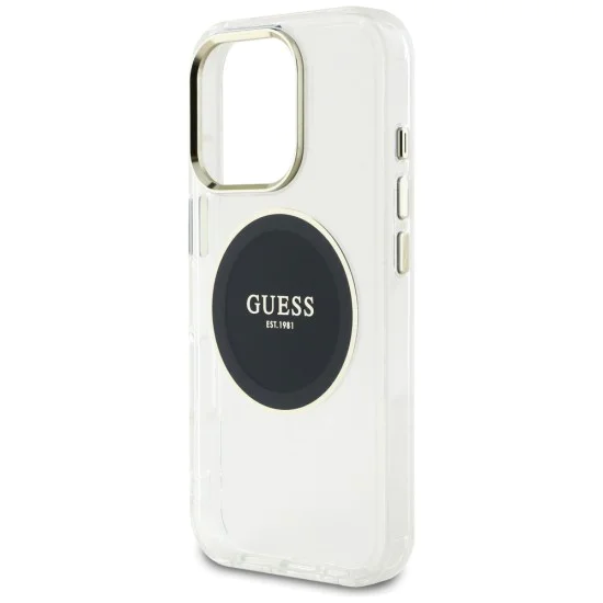 Guess - IML Metal Coloured Circle MagSafe (GUHMP16LHTDRCEDK) - iPhone 16 Pro - Черен