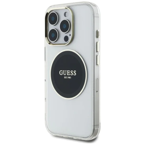 Guess - IML Metal Coloured Circle MagSafe (GUHMP16LHTDRCEDK) - iPhone 16 Pro - Черен
