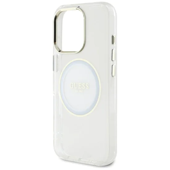 Guess - IML Metal Coloured Circle MagSafe (GUHMP16LHTDRCEDH) - iPhone 16 Pro - Бял