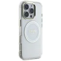 Guess - IML Metal Coloured Circle MagSafe (GUHMP16LHTDRCEDH) - iPhone 16 Pro - Бял