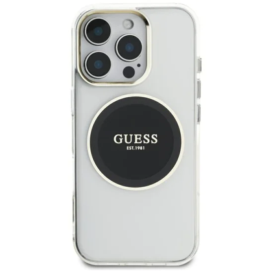 Guess - IML Metal Coloured Circle MagSafe (GUHMP16XHTDRCEDK) - iPhone 16 Pro Max - Черен